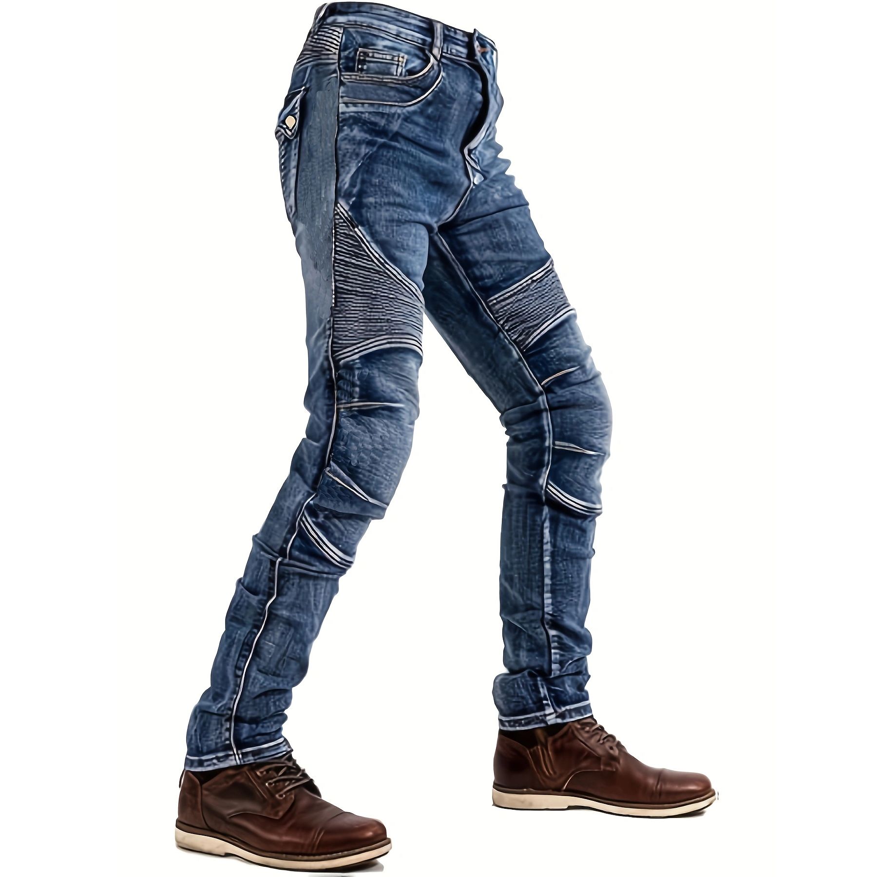Men'S Fashion Jeans 2025 - Men's new 2025 four season slim