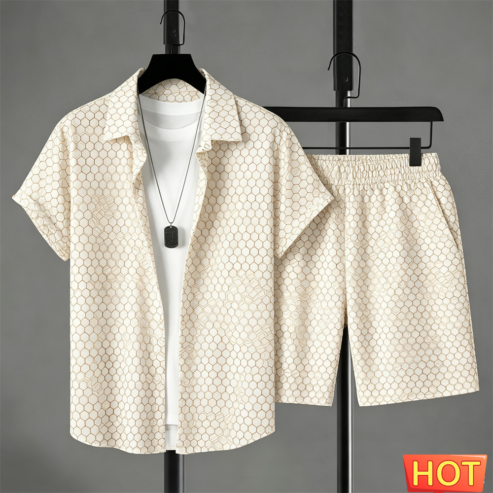 Men'S Fashion Advice - Summer Outfits Man Shirt Set Gradient