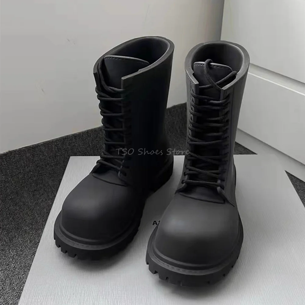 Chelsea Boots Men - Thick Bottom Black Boots for Men
