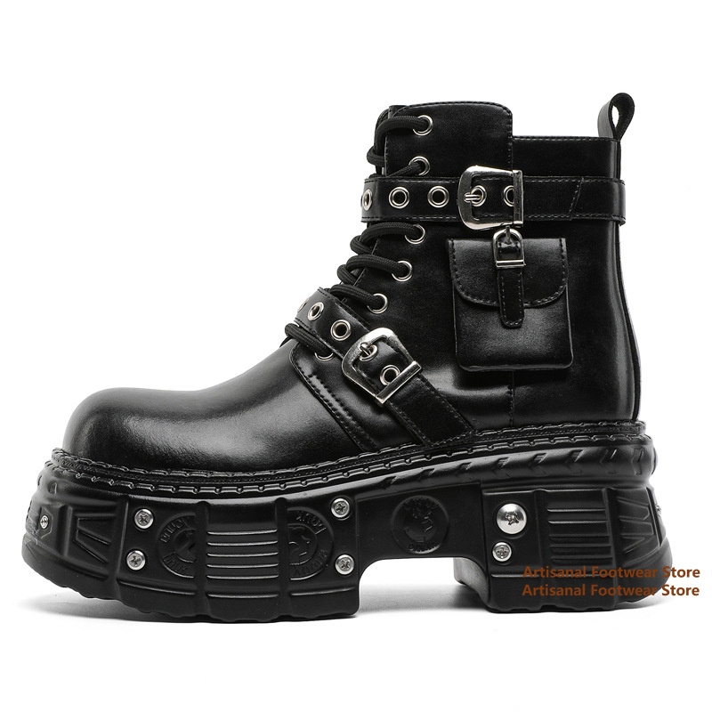 Black Pocket Decor Ankle Boots - огляд і ціна Chelsea Boots Men