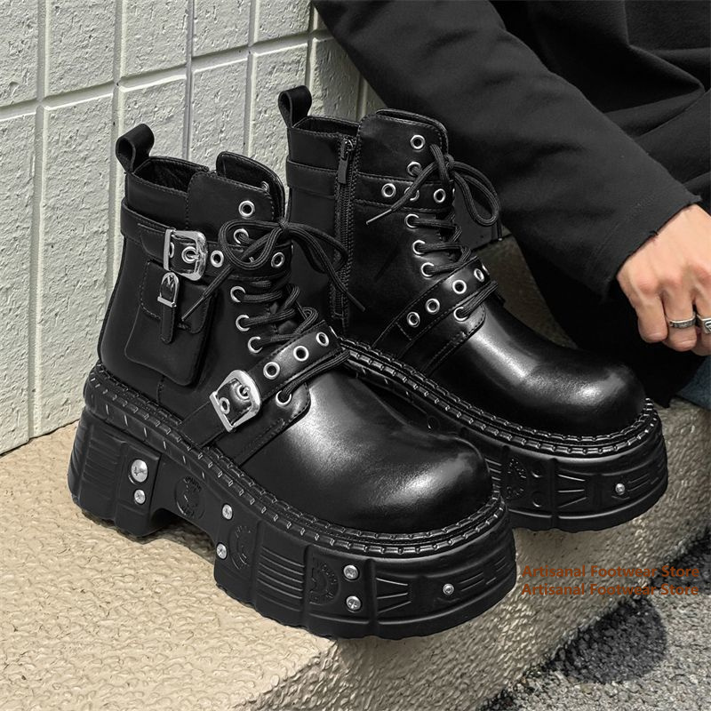 Black Pocket Decor Ankle Boots - огляд і ціна Chelsea Boots Men