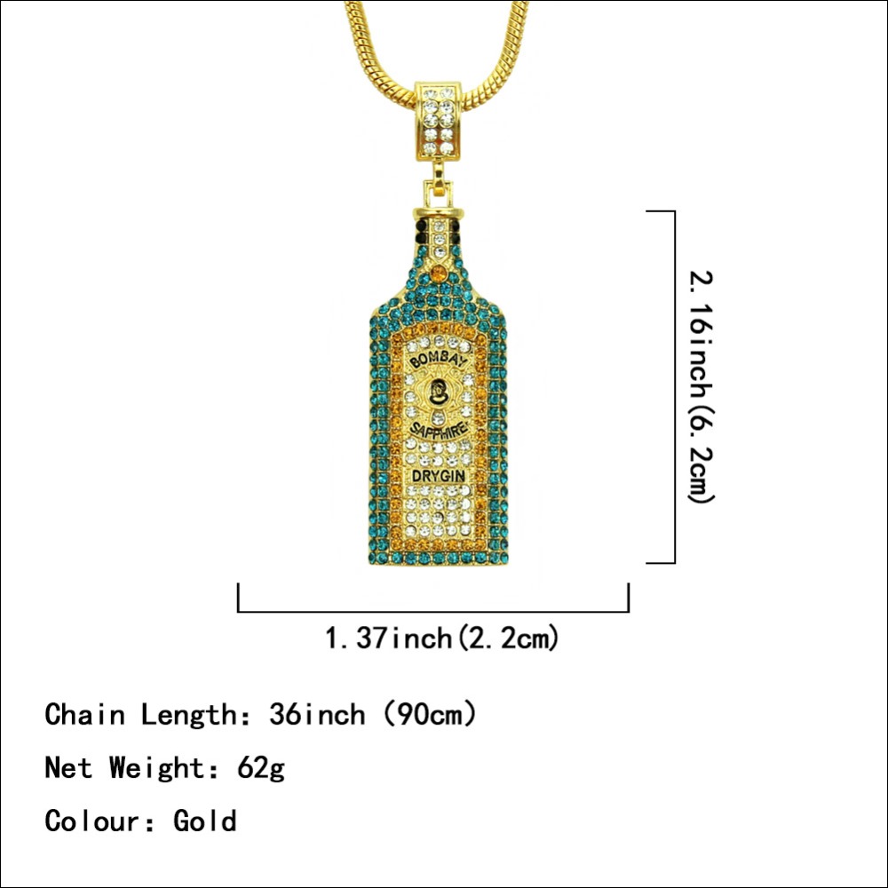 Big Wine bottle Necklaces Full - огляд і ціна Fashion Men Vogue