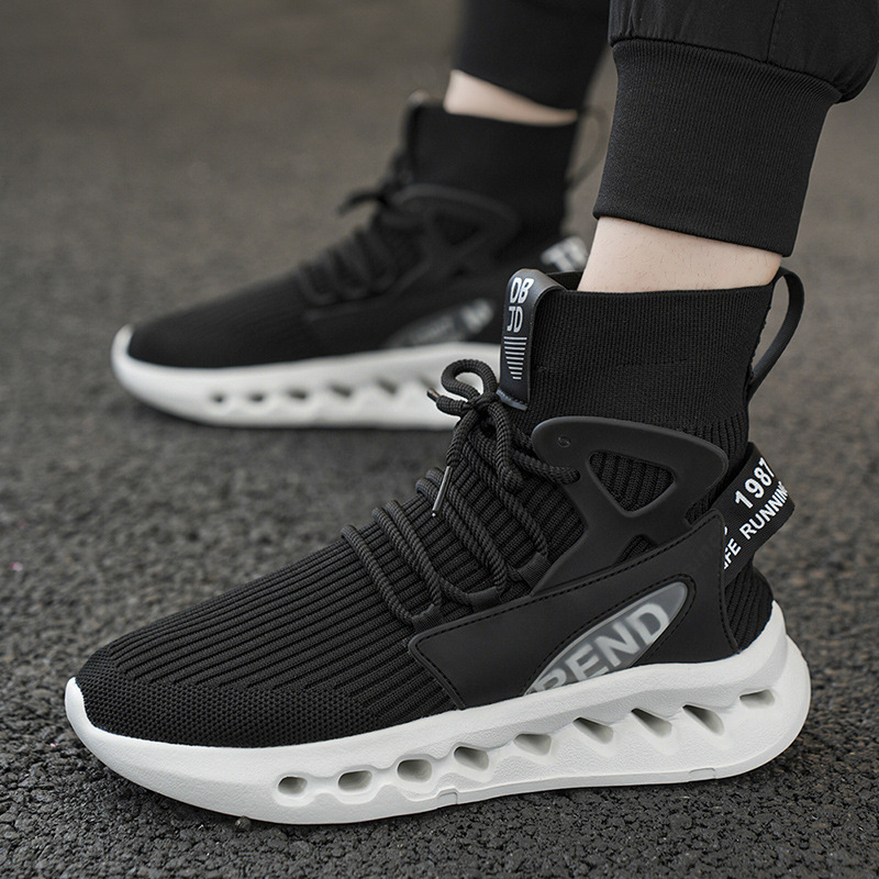 Trendy Men High Top Sock Shoes - огляд і ціна Men'S Fashion Running Shoes