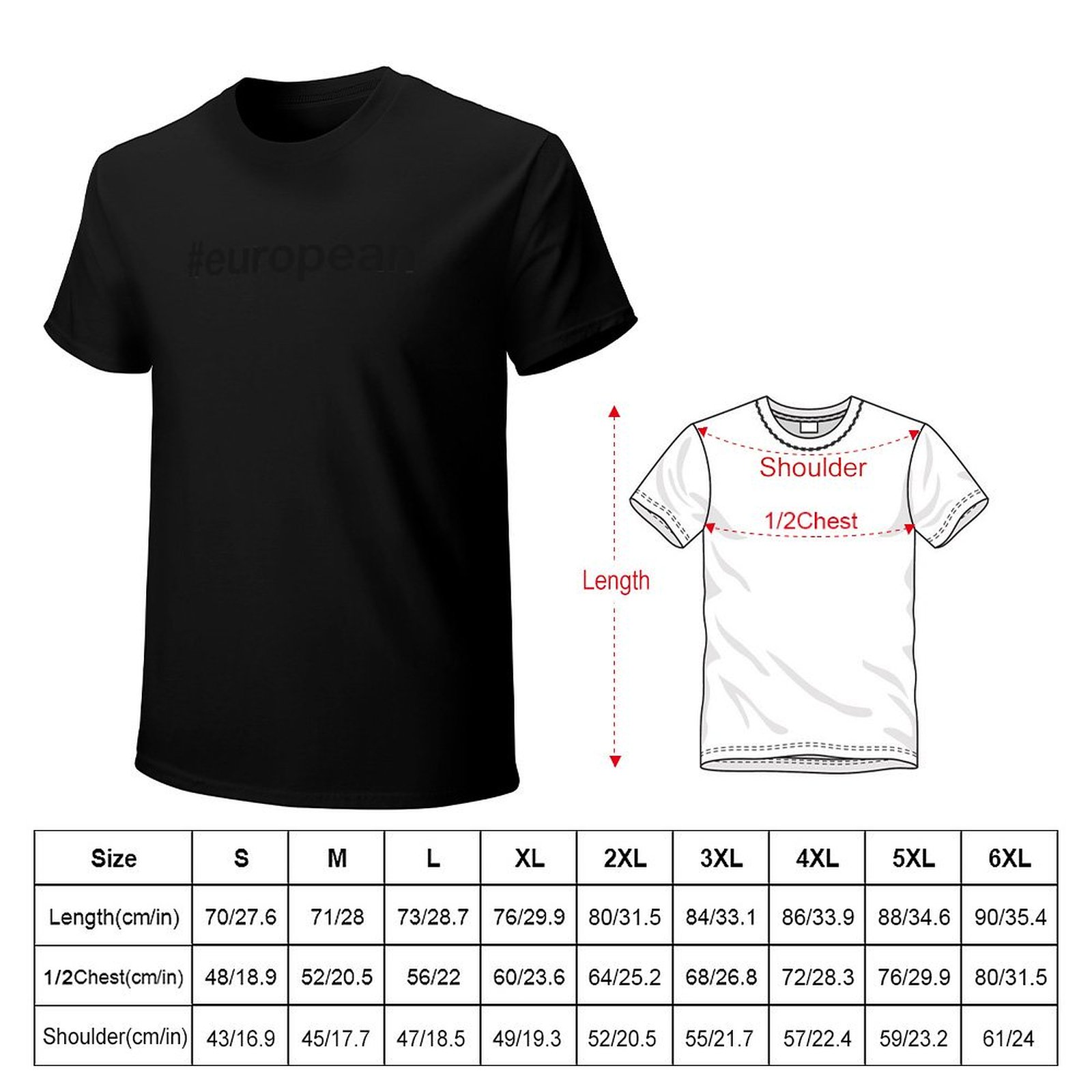 EUROPEAN Hashtag T-Shirt Casua - огляд і ціна Mens Fashion Hashtags
