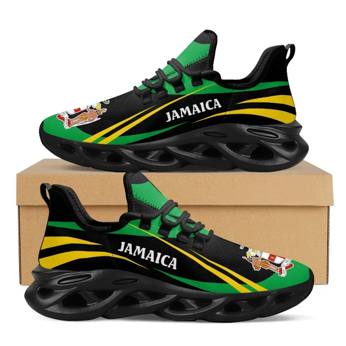 Jamaica Flag Print Shoes Men S - огляд і ціна Men'S Fashion Running Shoes