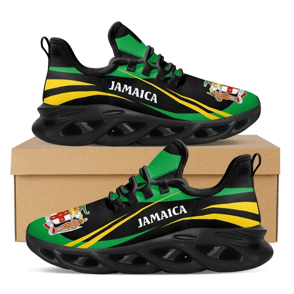 Jamaica Flag Print Shoes Men S - огляд і ціна Men'S Fashion Running Shoes