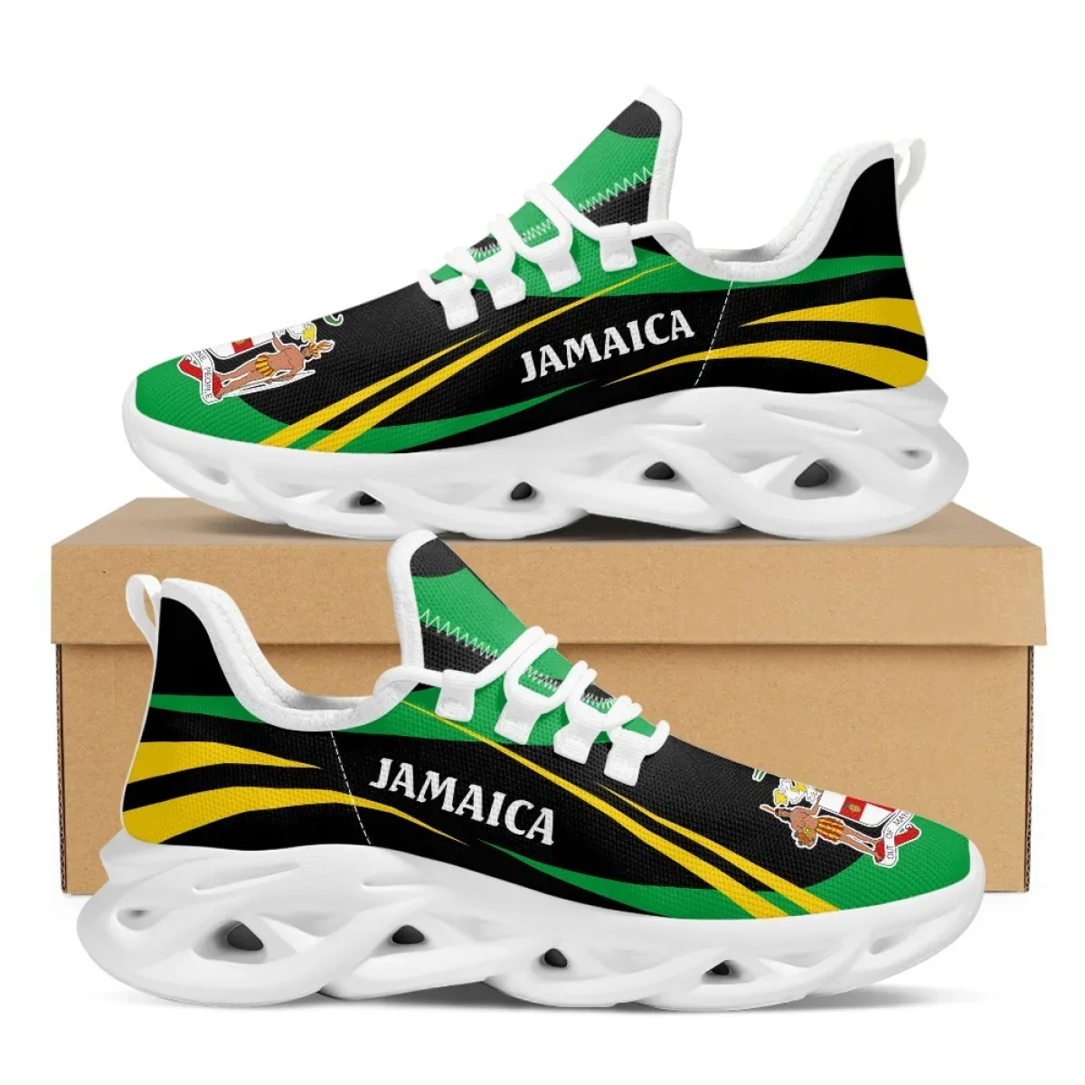 Jamaica Flag Print Shoes Men S - огляд і ціна Men'S Fashion Running Shoes