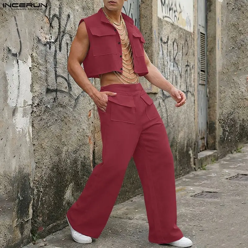 INCERUN Men Sets Solid Sleevel - огляд і ціна Men'S Fashion Advice