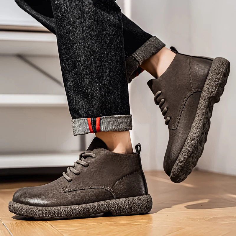 Men Ankle Boots Brown Short Bo - огляд і ціна Chelsea Boots Men