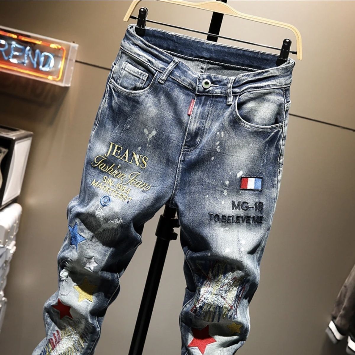 High-end American Heavy Indust - огляд і ціна Men'S Fashion Jeans 2025