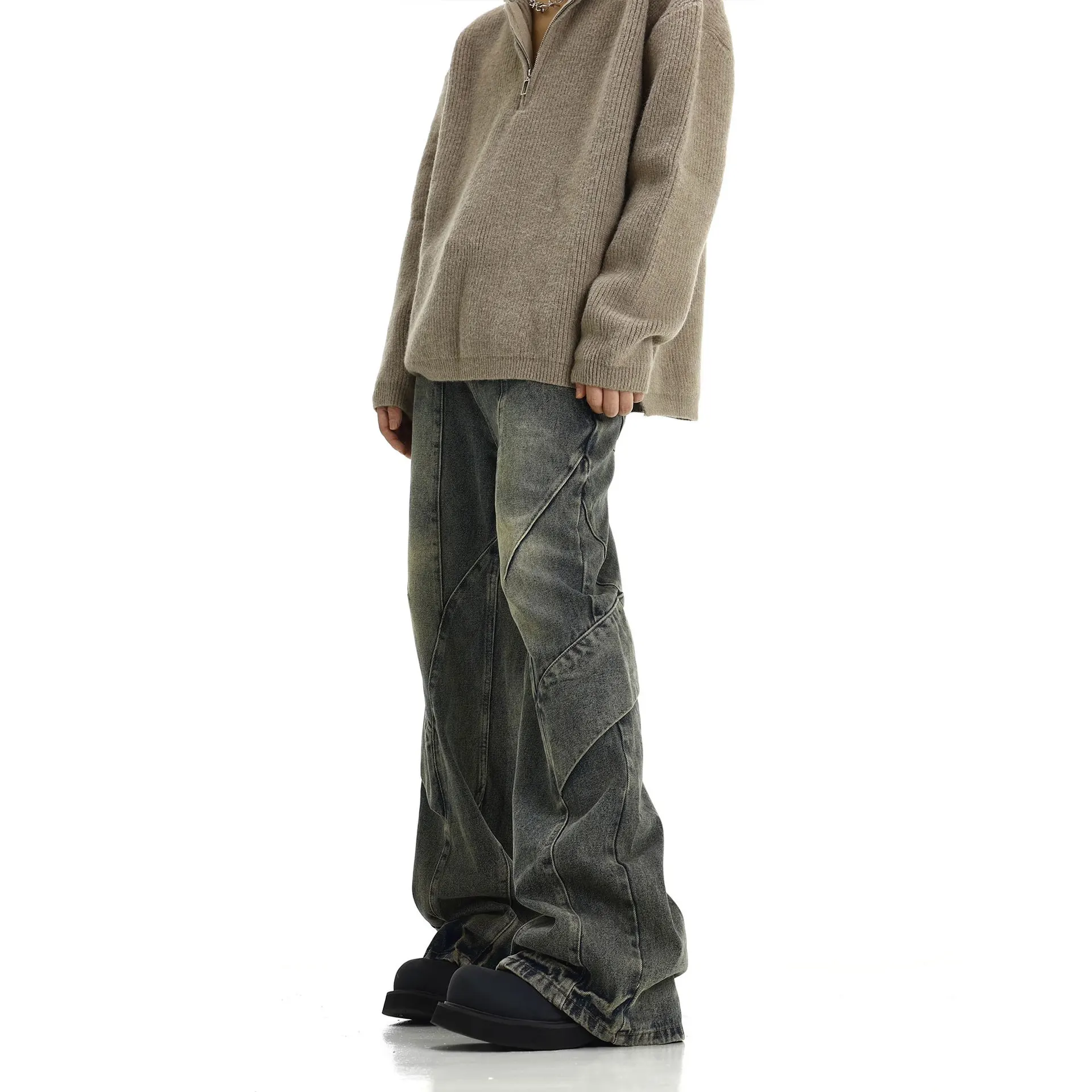Men Jeans Denim Flare Pants Fl - огляд і ціна Men'S Fashion Jeans 2025
