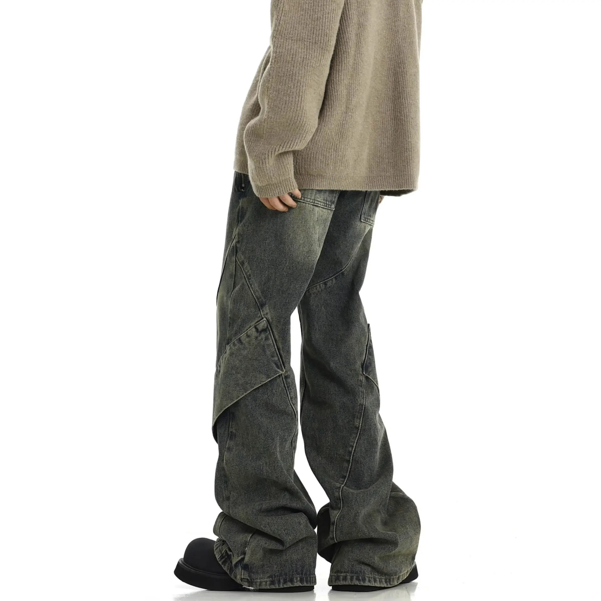Men Jeans Denim Flare Pants Fl - огляд і ціна Men'S Fashion Jeans 2025
