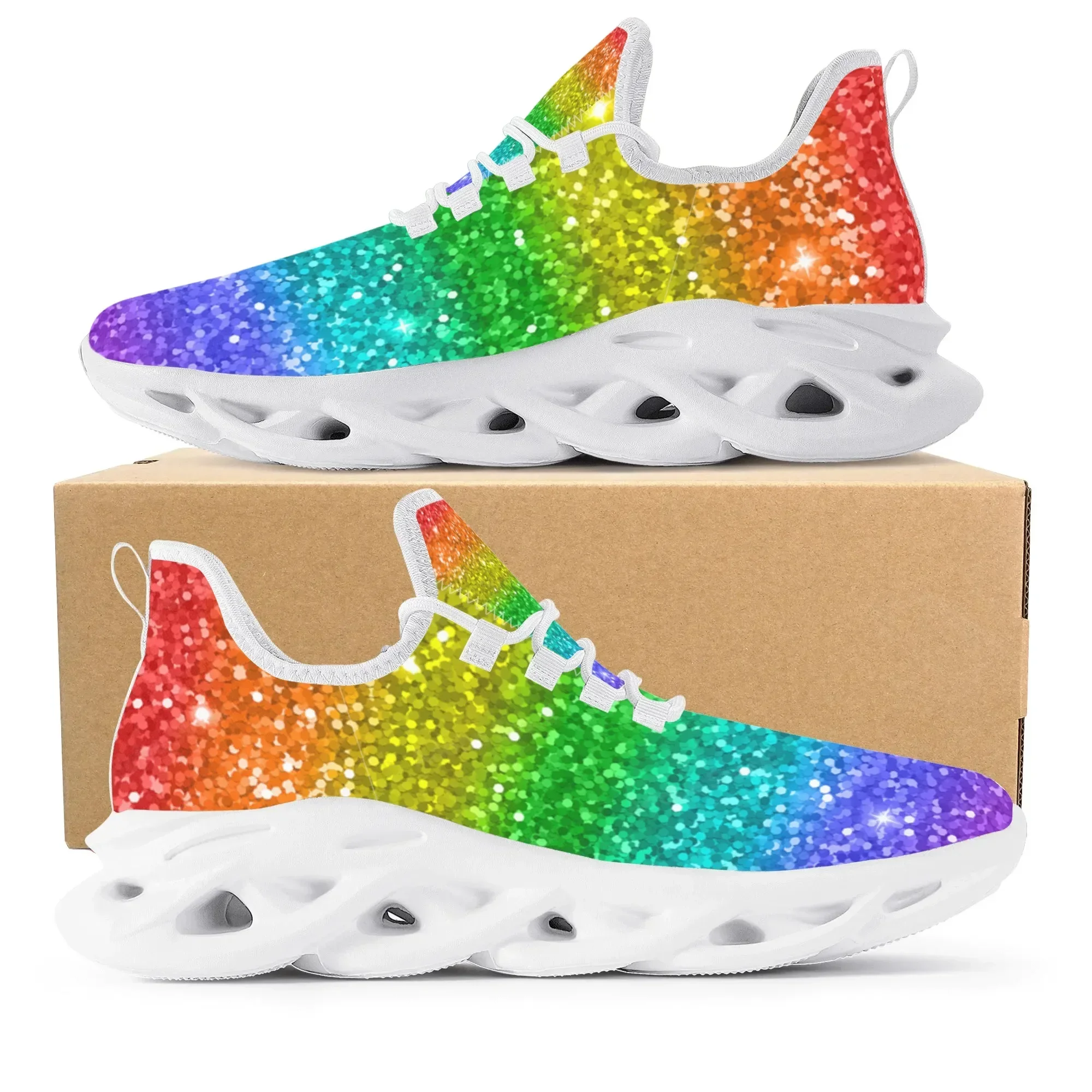 Colorful Rainbow Design Fashio - огляд і ціна Men'S Fashion Running Shoes