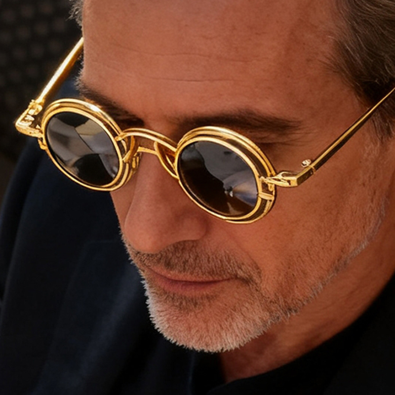 Metal Rotundity Punk Sunglasse - огляд і ціна Fashion Men Vogue