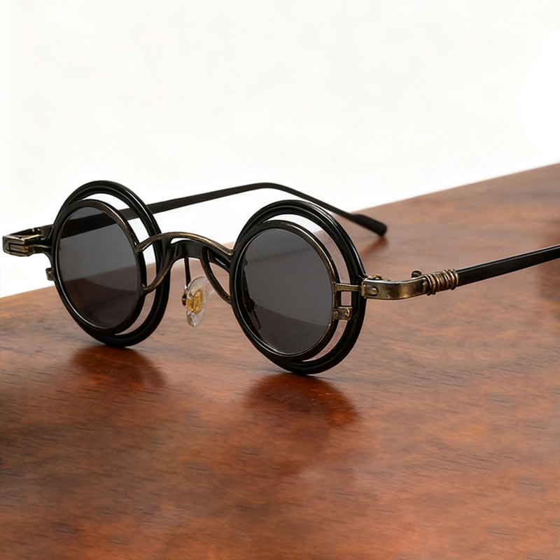 Metal Rotundity Punk Sunglasse - огляд і ціна Fashion Men Vogue