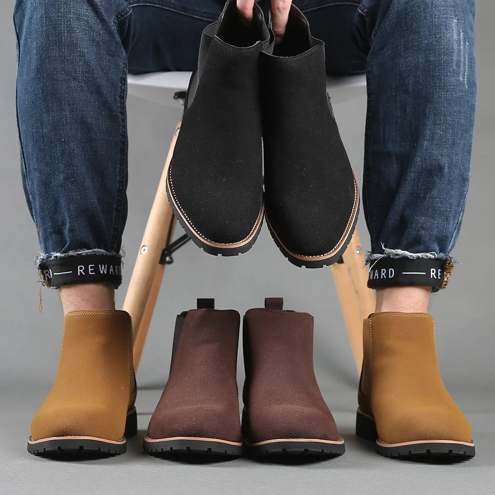 Men Ankle Boots British Style  - огляд і ціна Chelsea Boots Men