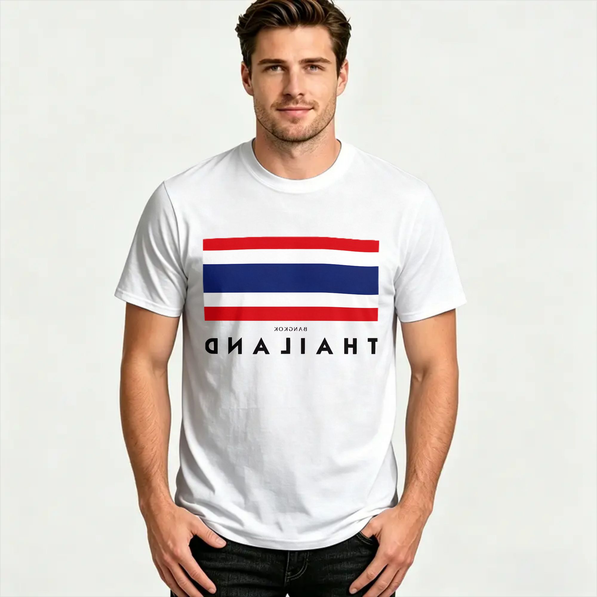 Streetwear T-Shirt Summer Bang - огляд і ціна Mens Fashion Bangkok