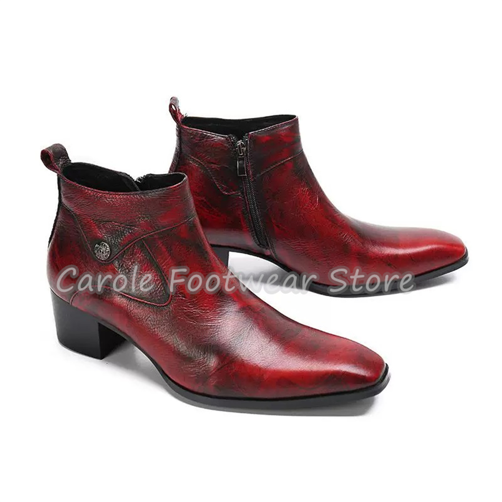 Vintage Square Toe Genuine Lea - огляд і ціна Chelsea Boots Men